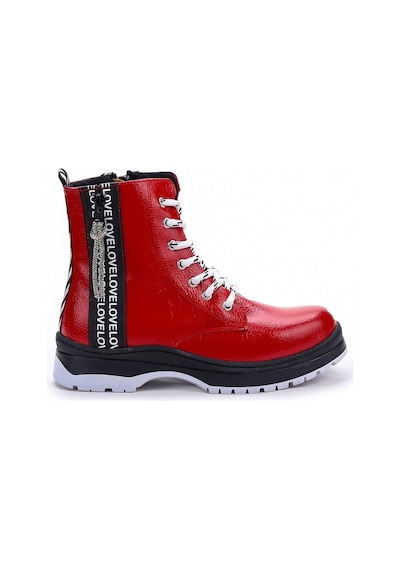 Kiko Kids Termo Taban Kız Çocuk Bot 622 Çatlak Kırmızı