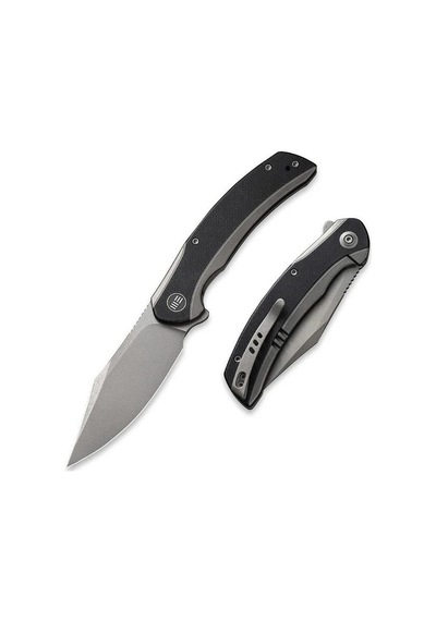 We Knife Snick Titanium Grey G10 Black Kamp Çakı Siyah