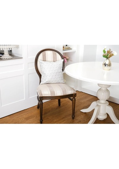 Melisa Damask Baskılı Duck Kumaş Gümüş Kırlent 45 45 Cm - 525 45 x 45