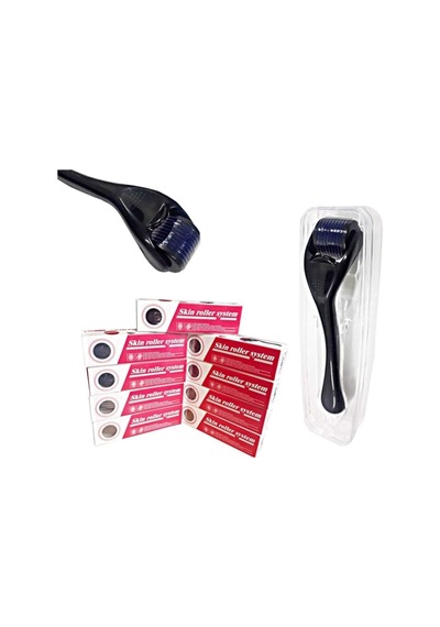 1.0mm Dermaroller Masaj Tarağı 540 Iğneli Mavi Su Tarağı-siyah Karışık
