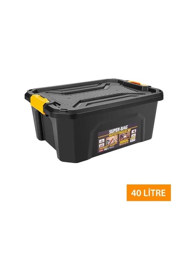 Super Kilitli Saklama Kutusu 40 Litre Bagaj Düzenleyici-1034 Çok Renkli