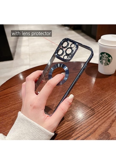 Teknomoda Oppo A60 Kılıf Logo Yeri Açık Kamera Lens Korumalı Renkli Kenarlı Şeffaf Silikon Gold