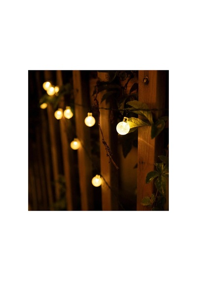 Solar Led Işık Boncuk Led Güneş Enerjili Bahçe Aydınlatma 8 Animasyonlu Günışığı Solar Güneş Enerjili Balkon Ağaç Teras Aydınlatma Dekor Sarı Işık Zinciri Dış Mekan Dekor Süs Lambası