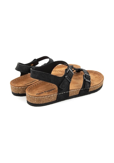 Muya Hush Puppies Bebo Anatomik Taban Deri Kadın Sandalet Siyah