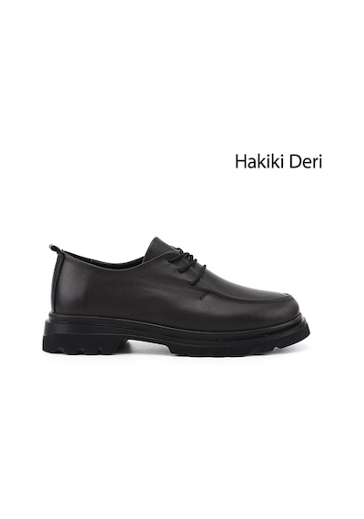 Gönderir Kadın Siyah Bağcıklı Hakiki Deri Comfort Ayakkabı Ddza87042996
