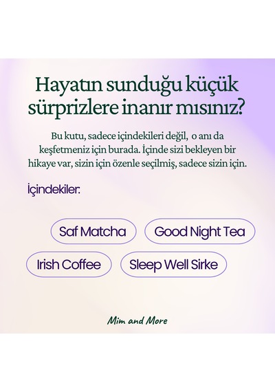 Moonlight Hediye Kutusu Saf Matcha, Good Night Tea, Irish Coffe