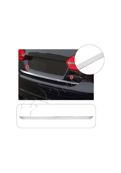 Volkswagen Jetta Uyumlu 2011-2014 Krom Bagaj Çıtası Paslanmaz Çelik