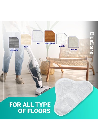 Tr H2o H20 Buharlı Paspas X5 İle Uyumlu 8'li Paket Yedek Pedler - Yıkanabilir Ve Yeniden Kullanılabilir Mikrofiber Bu Genel