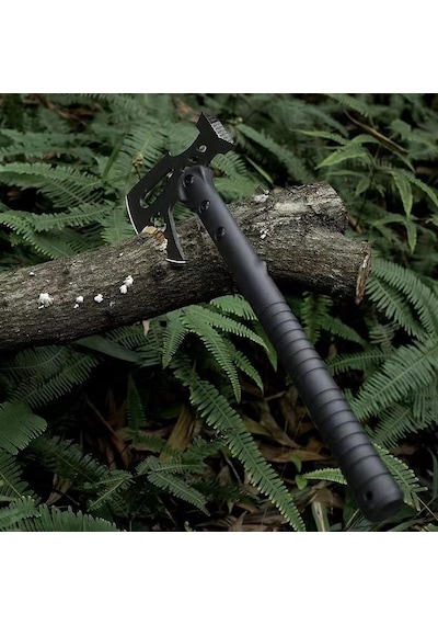 Valkyrie Çekiçli Outdoor Kamp Baltası Kılıflı Balta Siyah