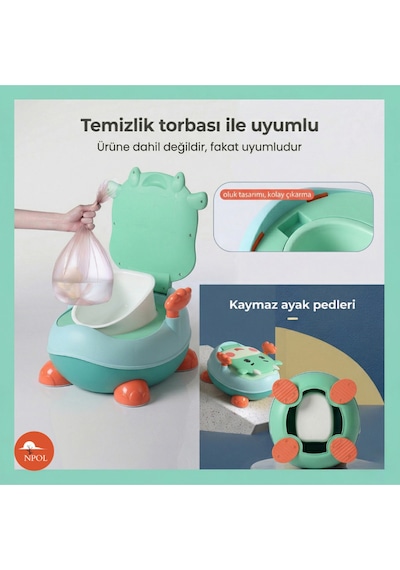 Tuvalet Eğitici Lazımlık - Yeşil