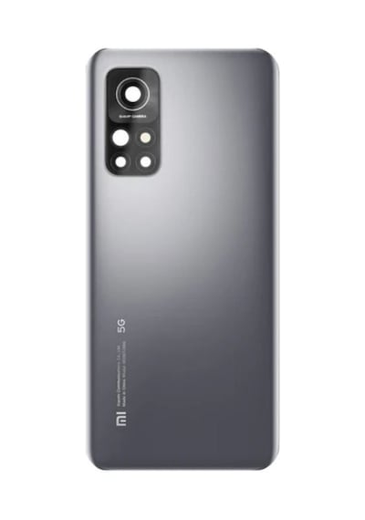 Xiaomi Mi 10t Pro Siyah Kamera Camlı Arka Cam Batarya Pil Kapağı Telefon Arka Kapak 51032899