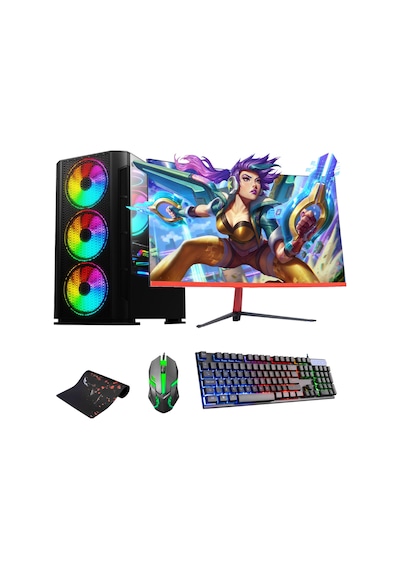 Ramtech Game R1 i5-3470 16 GB 500 GB HDD+256 GB SSD 6 GB GTX1660 23.8" Dos Masaüstü Oyuncu Bilgisayarı