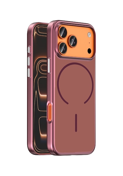 Apple iPhone Uyumlu 17 Pro Kılıf M-safe Şarj Özellikli Zore Lora Pc Kapak - Mürdüm