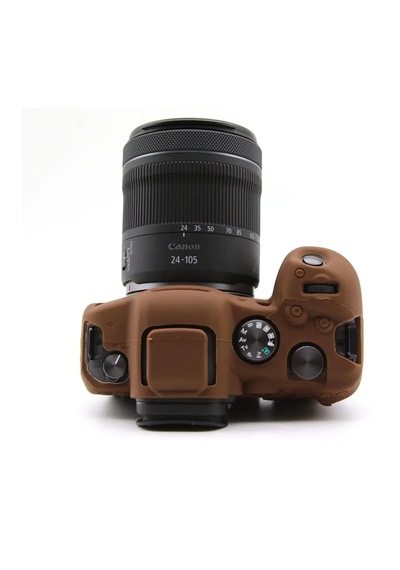Mettzchrom Canon Eos R6 Mark Iıı Uyumlu Silikon Koruyucu Kılıf Kahverengi