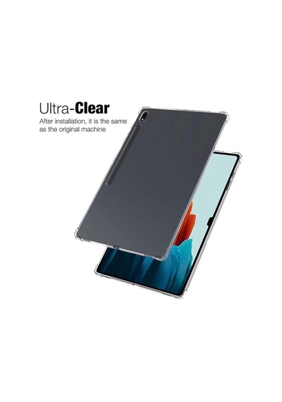 Samsung Galaxy Tab S9 Ultra Uyumlu Sm-x910 Kılıf Şeffaf Anti Şok Köşe Korumalı