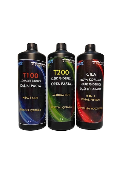 Trendwax 1 Litre Kalın Pasta,orta Pasta Ve Koruyucu Cila Wax
