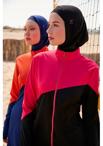 Marina M2316 Tam Kapalı Tesettür Mayo-lacivert Lacivert