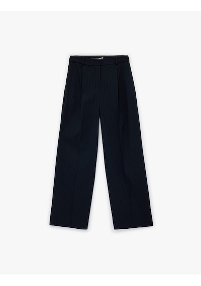 Koton Yüksek Bel Geniş Paça Viskon Karışımlı Çizgili Pantolon Lacivert Çizgili 6sak40047uw 7s2 Koton Yüksek Bel Geniş Paça Viskon Karışımlı Çizgili Pantolon Lacivert Çizgili 6sak40047uw 7s2