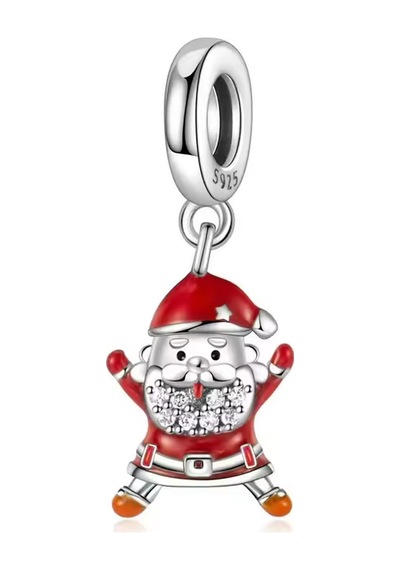Noel Baba Sallantılı Charm Gümüş
