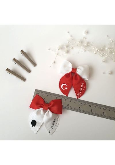 23 Nisan Temalı Atatürk İmzalı El Yapımı Çocuk Tokası - 2 Li Set