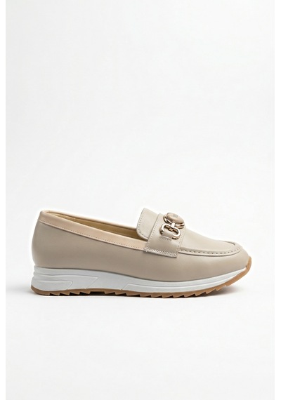 Giamgia Store Kadın Bej Ortopedik Loafer Günlük Loafer Ayakkabı-2334