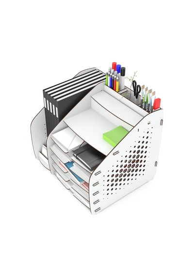 Fx-xl Hexa - 6 Renk - A4 Evrak Rafı Masaüstü Organizer Beyaz - 825756903 Beyaz