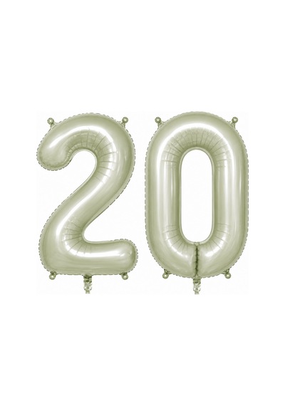 20 Rakam Folyo Balon Yeşil Rengi 76 Cm