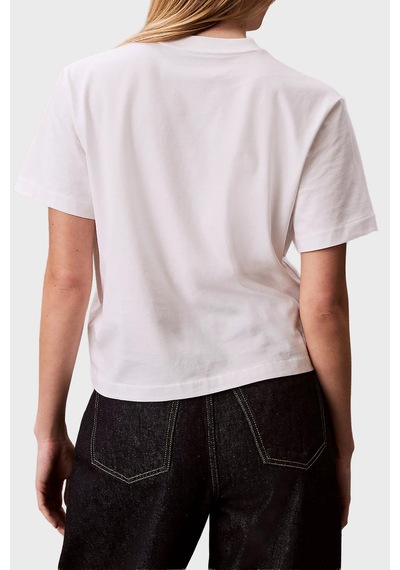 Calvin Klein Bayan T Shirt Lv047f820g Yaf Beyaz