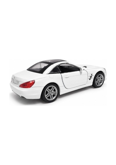 Welly 43662 Mercedes-benz Sl 500 Beyaz 1:36 Die-cast Çek-bırak Metal Model Araba
