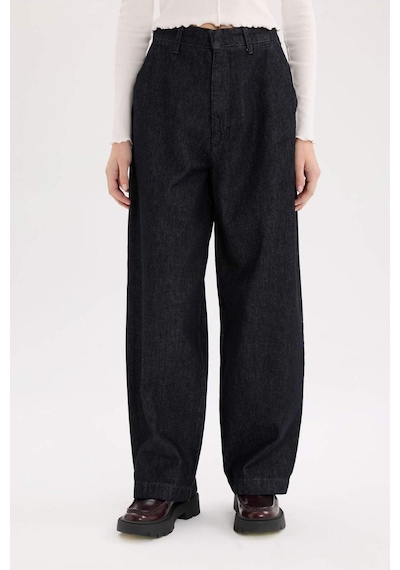 DeFacto Baggy Fit Yüksek Bel Uzun Jean Pantolon E2966AX25SPNM34