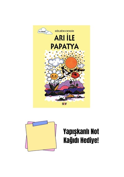 Arı İle Papatya + Yapışkanlı Not Kağıdı