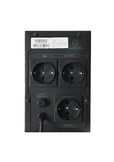 D-1000 1000va Lcd Kesintisiz Güç Kaynağı Line Interactive 2x12v 7ah Ups Bilgisayar Kamera Ofis Pc