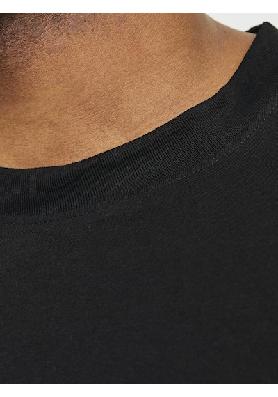 Jack & Jones Büyük Beden Düz Bisiklet Yaka Tişört - Bradley - 12250623 Black Siyah