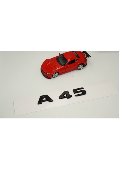 A 45 Bagaj Parlak Siyah ABS 3M 3D Yazı Logo