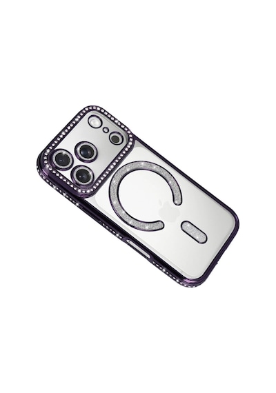 Apple Uyumlu iPhone 17 Pro Joke Simli Magneticsafe Kılıf Mor