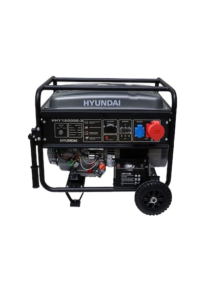 Hyundai HHY12000E-3 10Kw 380V Marşlı 27l Bakır Sargı Trifaze Benzinli Jeneratör