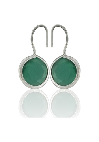 Kadir Jewellery Gümüş Kaplama Kadın Taşlı Küpe -el İşçiliği Ve Hipoalerjenik Küpe Parlement Mavisi 90360438