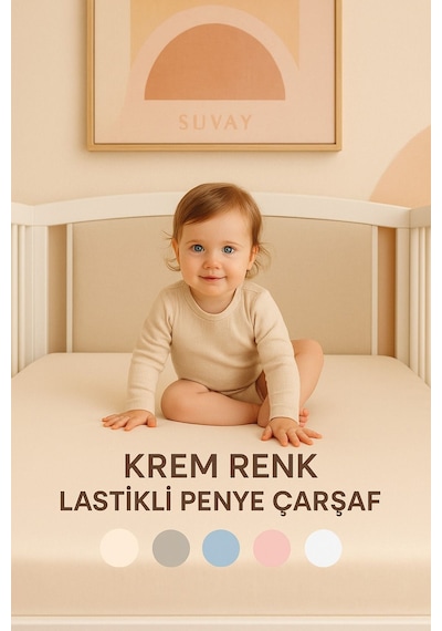 Bebek Lastikli Çarşaf %100 Pamuklu Penye Park Yatak 60x120 70x110 70x120 70x130 70x140