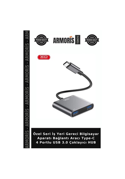 Özel Seri İş Yeri Gereci Bilgisayar Aparatı Bağlantı Aracı Type-c 4 Portlu Usb 3.0 Çoklayıcı Hub
