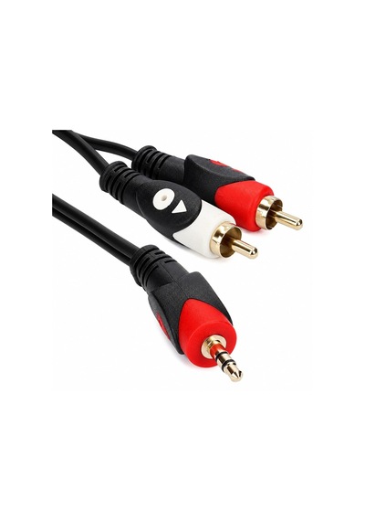 Tr Px-aux15r 1.5 Metre 3.5mm Aux To 2 Rca Ses Kablosu, Telefon Laptop Pc Tablet Ses Çıkışını Amfi Hoparlör Tv Ses
