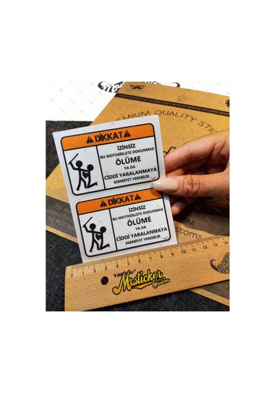 Bay Etiket Wrn2 Motoruma Dokunma Sticker