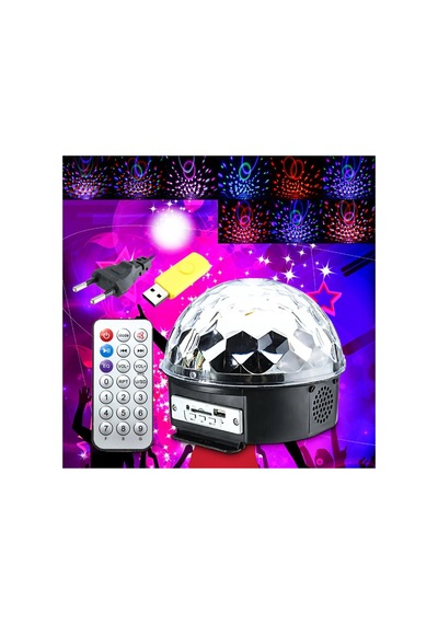 Küre Disko Topu Müzik Çalar Renkli Lazer Işıklı Bluetooth Bx40