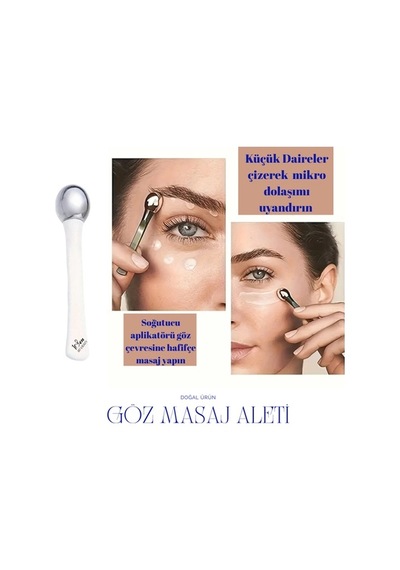 1sen Art & Beauty Göz Çevresi Masaj Aplikatörü Ferahlatıcı Metal Roller