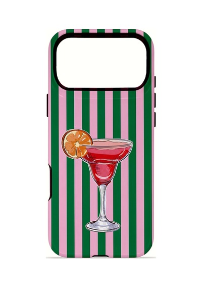 Apple iPhone Uyumlu 17 Pro Max Vorian Çift Katmanlı Magsafe Kılıf Pink Citrus Cocktail