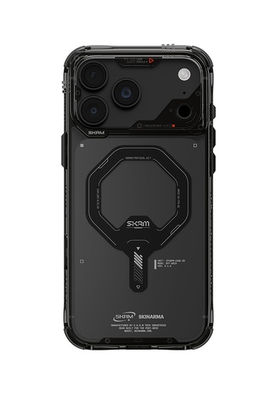Apple Uyumlu iPhone 18 Pro Max Kılıf M-safe Şarj Özellikli Şeffaf Airbag Skinarma Saido Mag-charge Kapak Füme