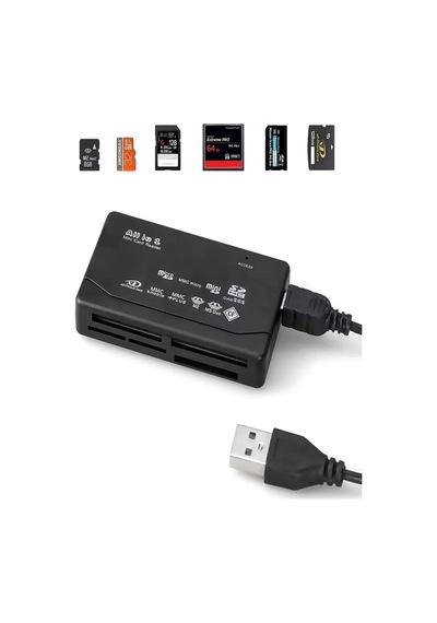 26 İn 1 Çoklu Kart Okuyucu Usb Sd Sdhc Mini Micro Sd Memory Stick Duo M2 Mmc Xd Cf