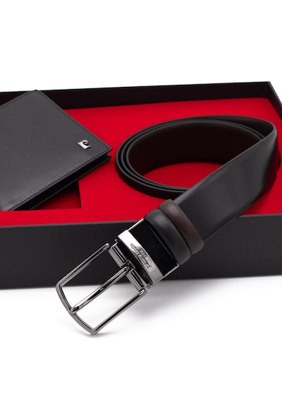 Pierre Cardin Çift Yönlü Deri Kemer & Cüzdan İkili Set Pccift01sk-2060a55 Siyah