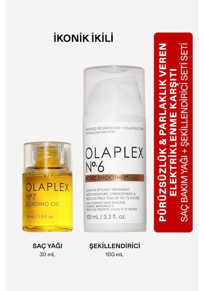 Olaplex No:6 Bond Smoother 100 ML + No:7 Bonding Oil 30 ML