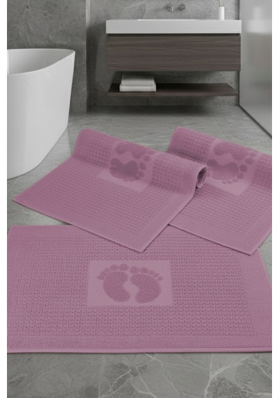 Buççin Online Mağaza 2 Adet %100 Pamuk Ayak Havlusu Emici - Yumuşak - Konforlu Banyo Paspası 50x70 Cm - 300 Gr Kalın 1 Çok Renkli