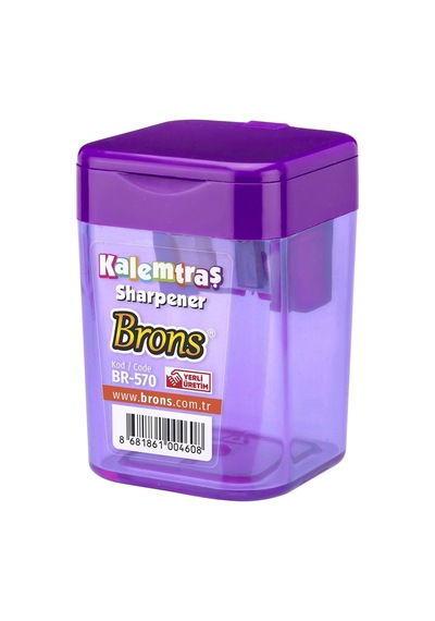 Brons Plastik Kutulu Çiftli Kalemtraş Br-570